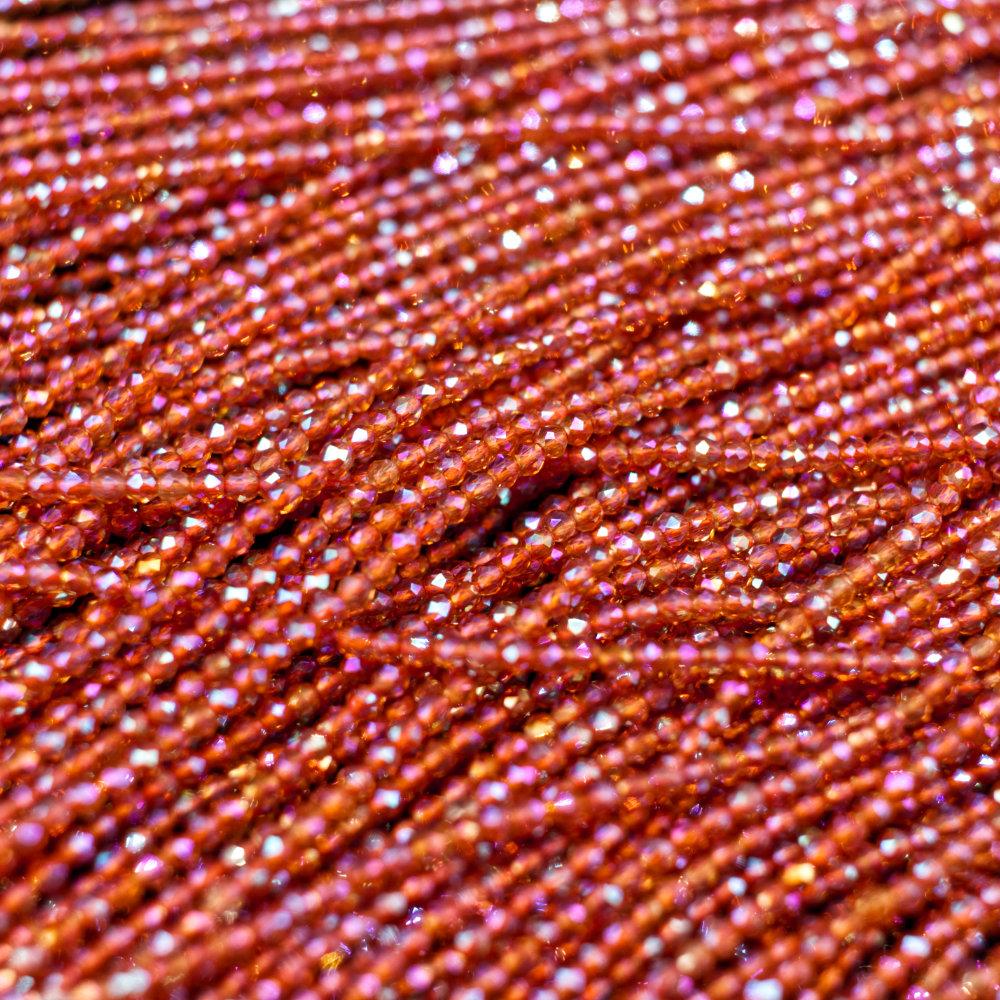 Micro Crystal Round Beads 1.5mm Auburn AB Craft, hobby & jewellery