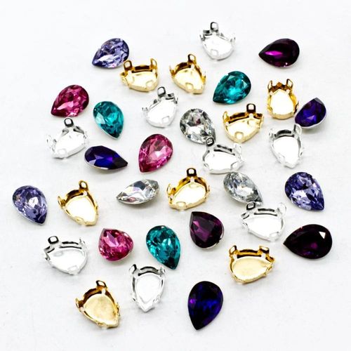 14mm resin Rivoli stone — faceted round crystal-style cabochon ideal for jewelry making, settings, and crafts
