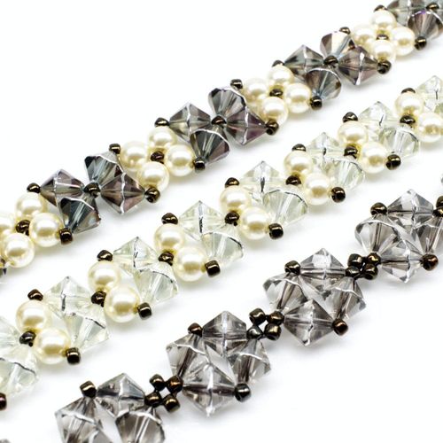 Trixie Bicone Bracelet makes 4 dusk bracelet making kit — DIY set with beads and instructions for creating handmade jewelry