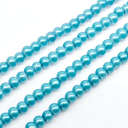 Glass Pearl Round Beads 3mm - Cornflower