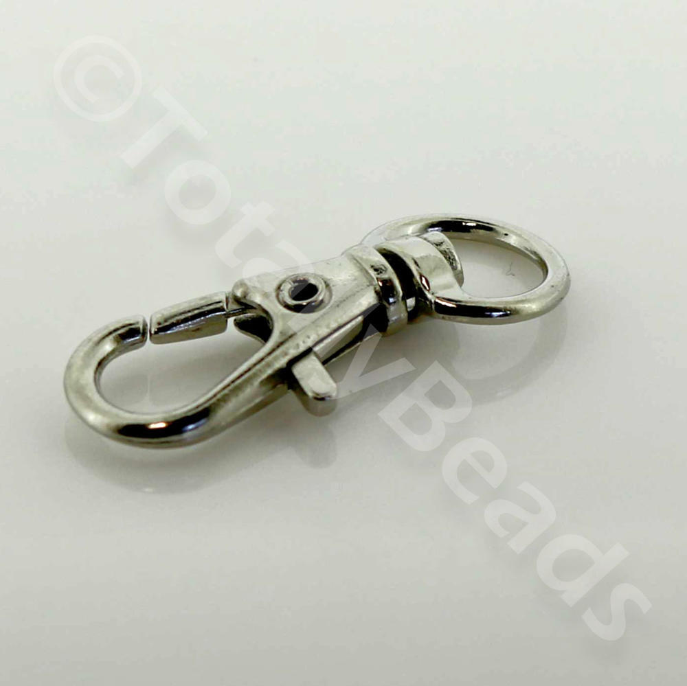 Swivel Bag Clasp 32mm Rhodium Colour - 5pcs | Craft, hobby & jewellery ...