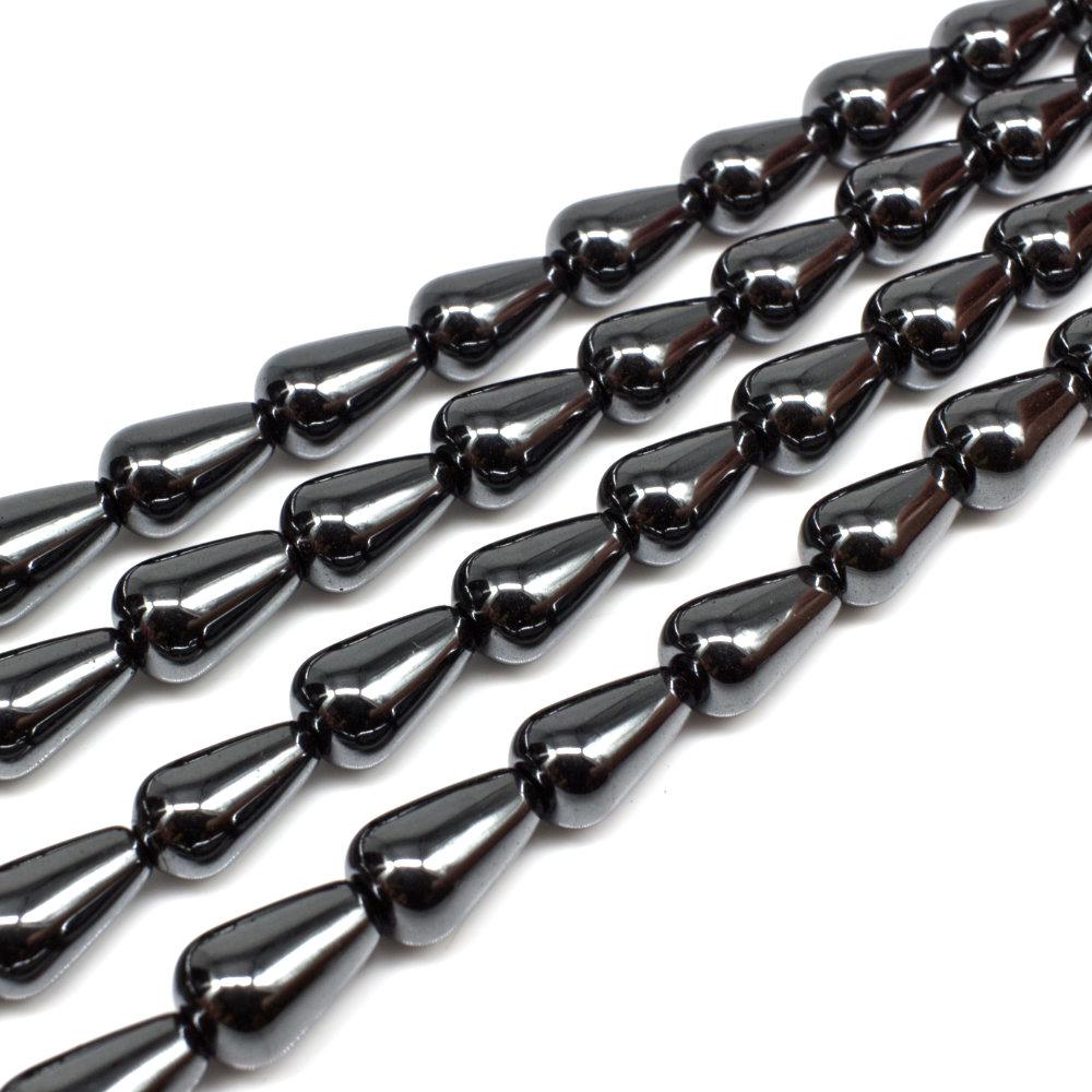 8x12mm hematite beads — for jewelry making, crafting, and beadwork projects