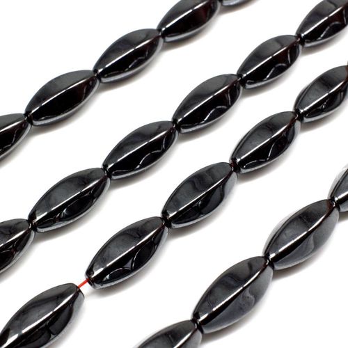 7x16mm hematite beads — for jewelry making, crafting, and beadwork projects