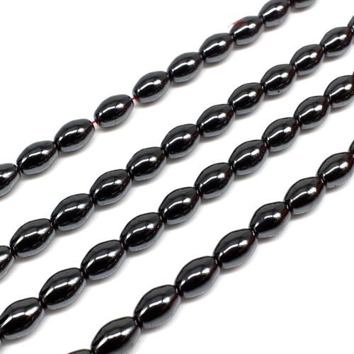 6x9mm hematite beads — for jewelry making, crafting, and beadwork projects