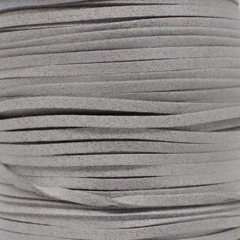 Suede Cord 3mm 5 metres  Pewter for jewellery making