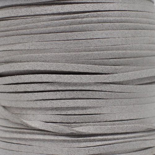 Suede Cord 3mm 5 metres  Pewter for jewellery making