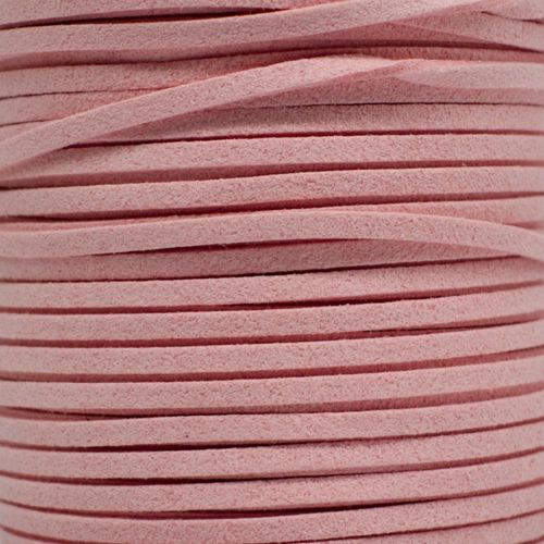 Suede Cord 3mm 5 metres  Soft Pink for jewellery making