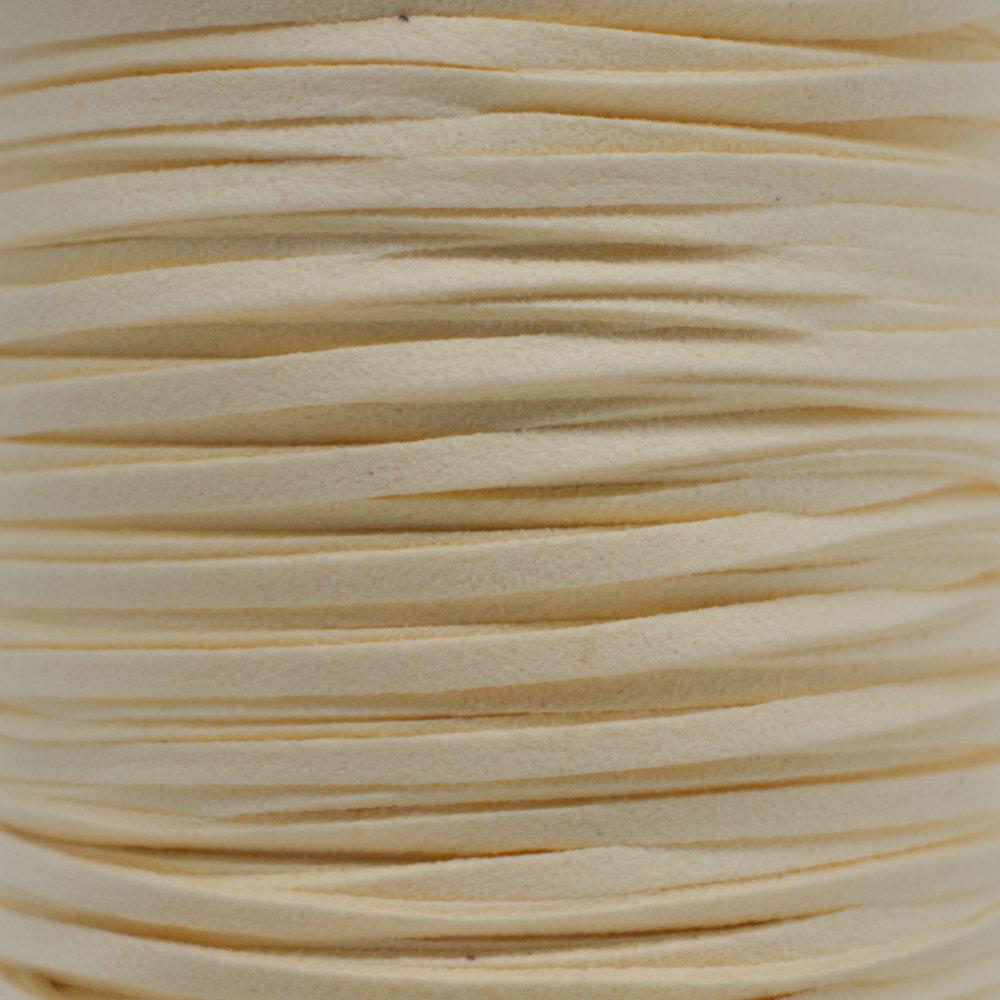 Suede Cord 3mm 5 metres  Ivory for jewellery making