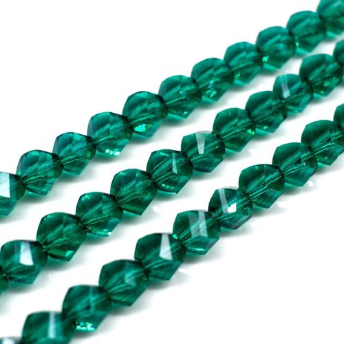 7mm crystal beads teal per bag, pack of 25 — faceted for jewelry making and beadwork