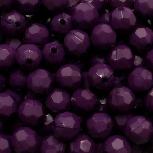 Acrylic Faceted Beads 10mm 60pc   Vivid Violet for jewellery making