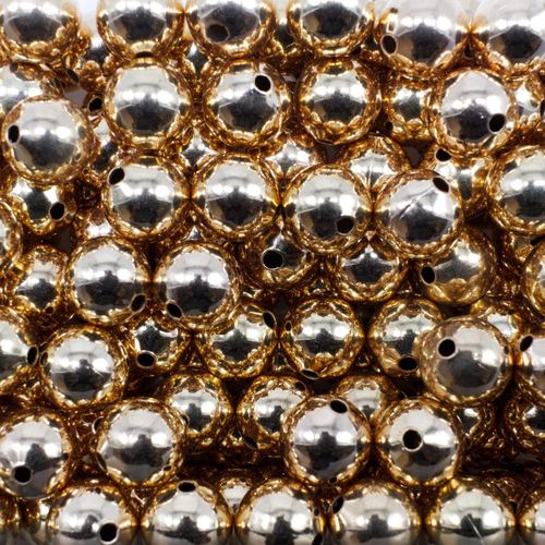 Round Spacer Beads 10mm 10pc   Champagne Gold for jewellery making