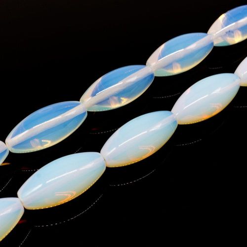 Opal Large Rice Beads   27x10mm for jewellery making