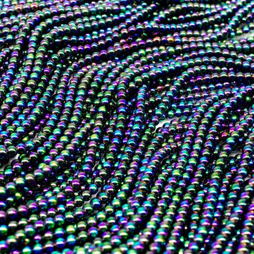 Glass Round Beads 2mm 15" String   Dragonfly for jewellery making