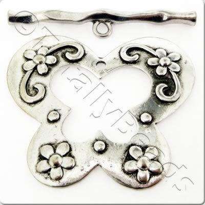 Toggle - Extra Large Butterfly 54mm Antique Silver