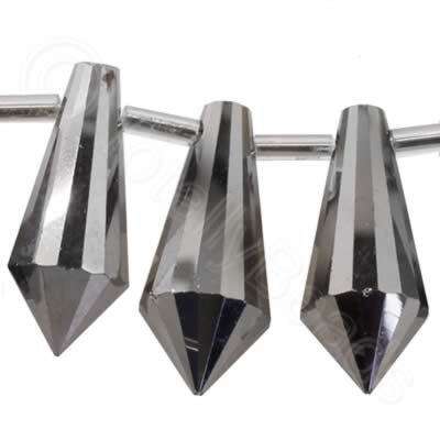 19mm crystal beads silver plate — plated finish, ideal for jewelry making and beadwork