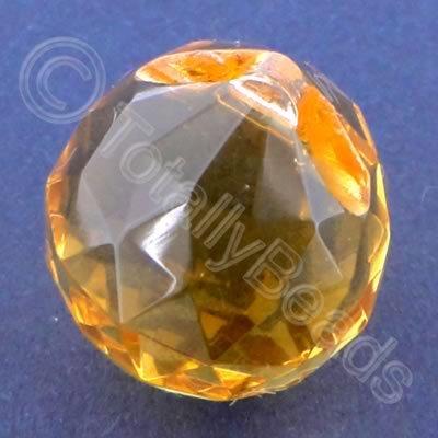 Glass Pendant Drop Round Yellow - 21mm