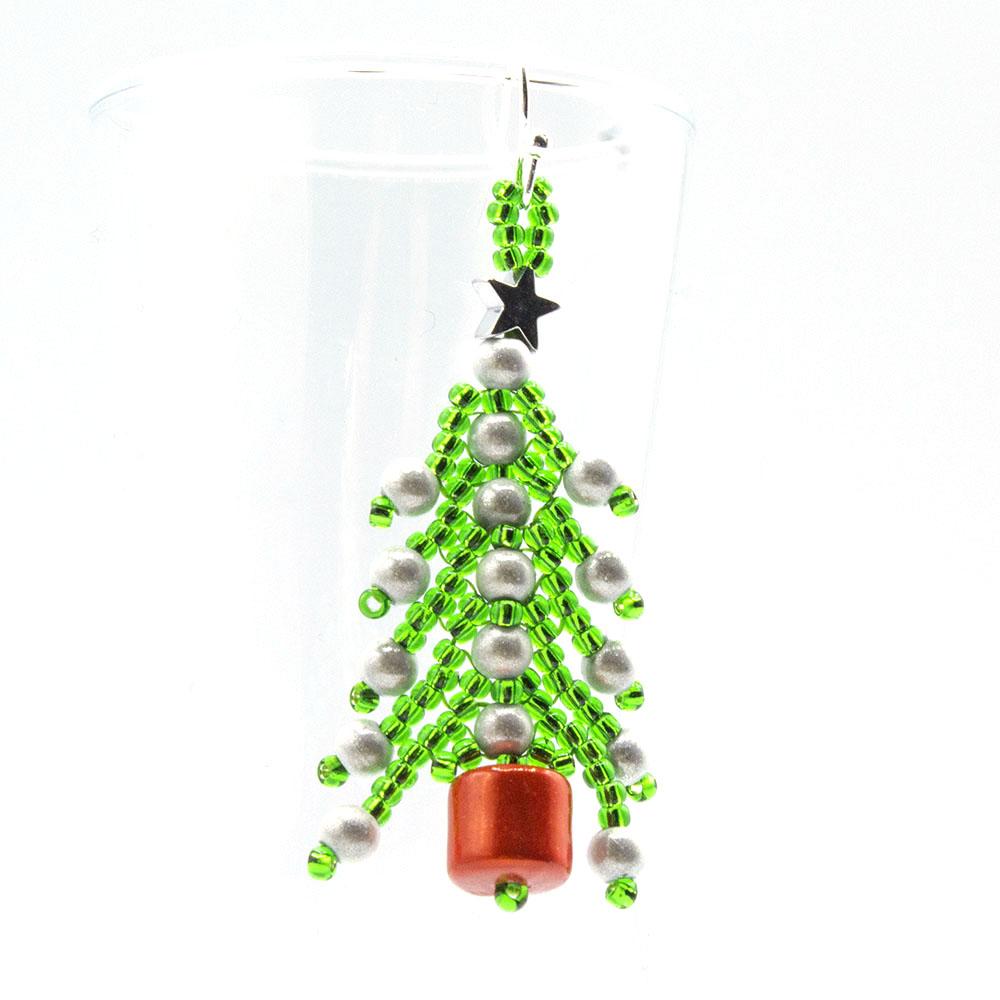 Christmas Tree Earring Kit Red Totally Beads