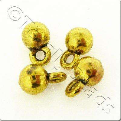 Antique Gold Hanger - 5mm Round 20pcs