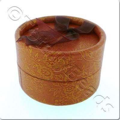 Jewellery Gift Box - Small Round - Red Flower