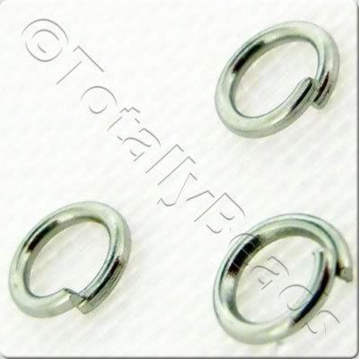 Jump Rings 4mm - Rhodium Plated