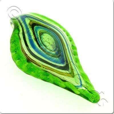 Lampwork Pendant - Shield 75mm - LPG16