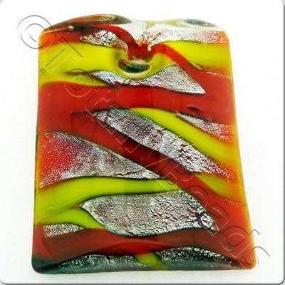 Lampwork Pendant - Rectangle 44mm - LPR12