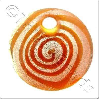 Lampwork Pendant - Disc 50mm - LPR55
