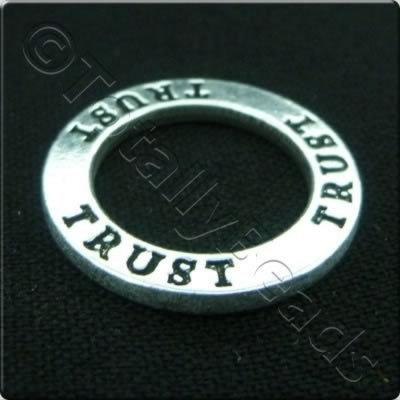 Tibetan Silver Message Ring - Trust