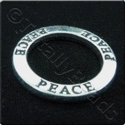 Tibetan Silver Message Ring - Peace