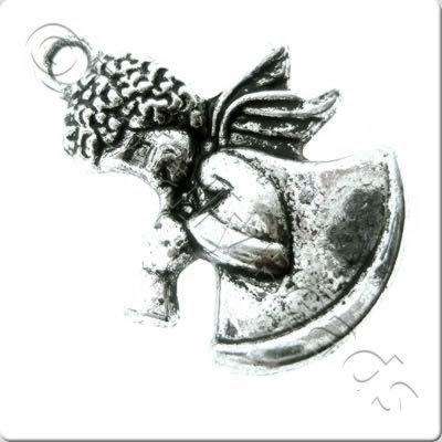 Tibetan Silver Charm - Angel 26mm