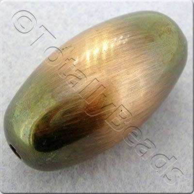 Acrylic Red Copper Bead - Rice 40x21mm