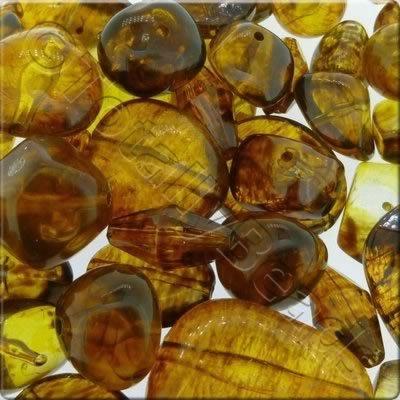 Acrylic Amber Beads Mixed