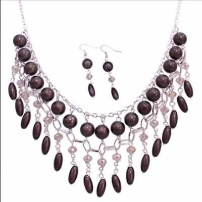 Celeste Necklace shadow silver necklace making kit — DIY set with beads and instructions for creating handmade jewelry