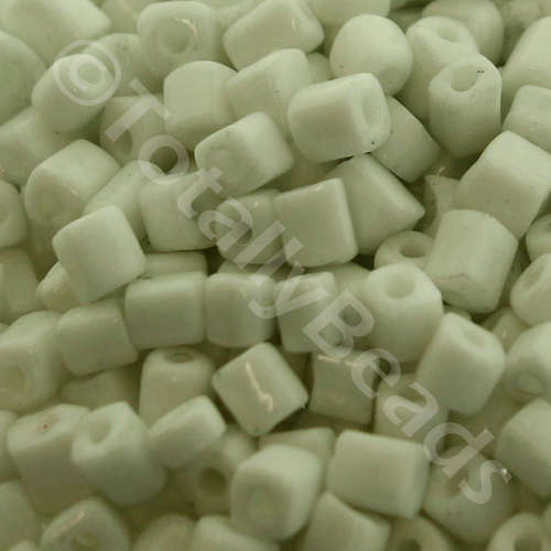 Glass Cube Bead 4mm White - 40g