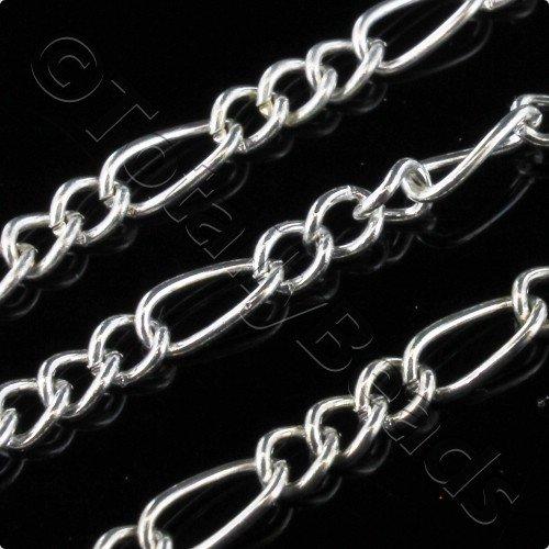 Chain Silver Plated - Figaro 12x3mm