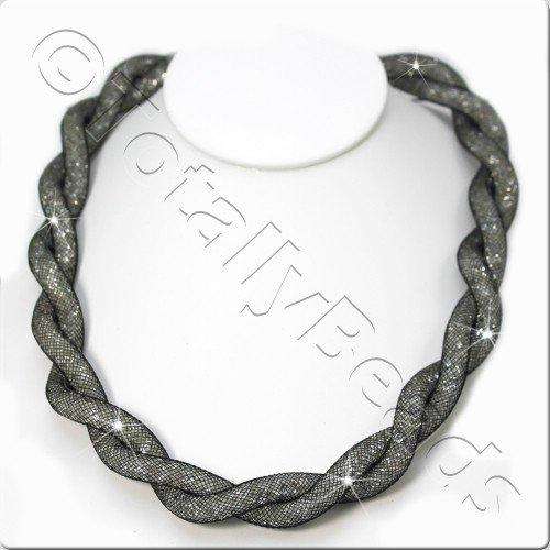 Sparkle Mesh Necklace Kit crystal necklace making kit — DIY set with beads and instructions for creating handmade jewelry