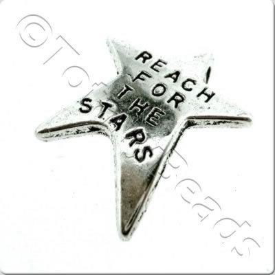 Tibetan Silver Charm - Reach for the Stars 5pcs