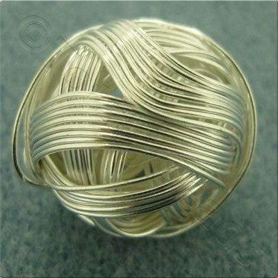 Multi Wire Bead - Round 20mm - Silver 3pcs