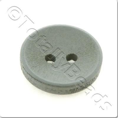 Concave Wooded Button 15mm - Grey