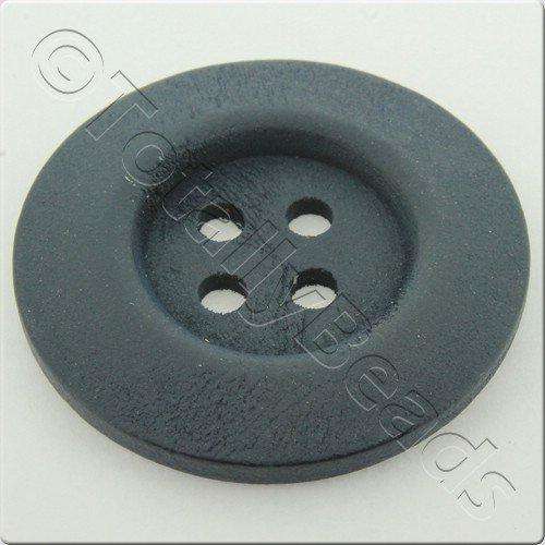Wooden Button 50mm - Navy Blue