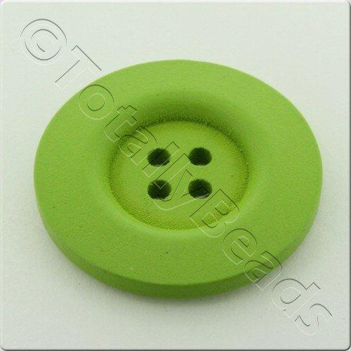 Wooden Button 30mm - Light Green