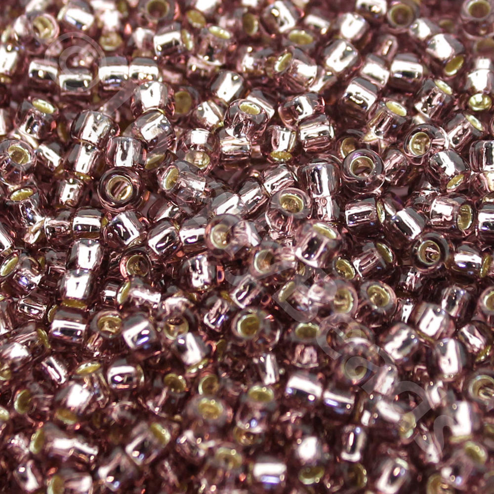 Toho Size 8 Seed Beads 10g -  Silver Lt Amethyst