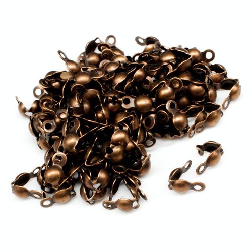 Calotte with Loop 50pcs   Bronze Plate 3mm for jewellery making