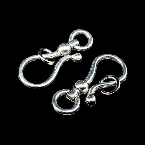 Hook & Eye Clasp 37mm   Antique Silver 4pcs for jewellery making