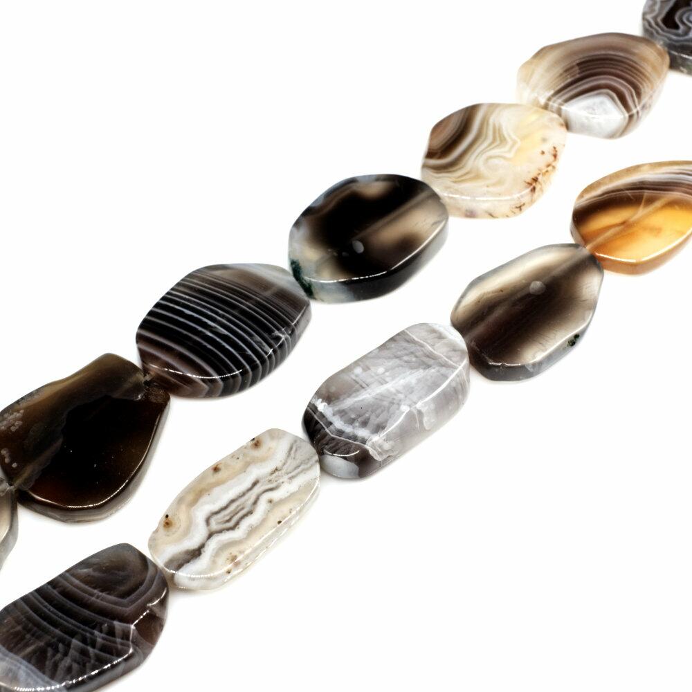 Flat on sale agate beads