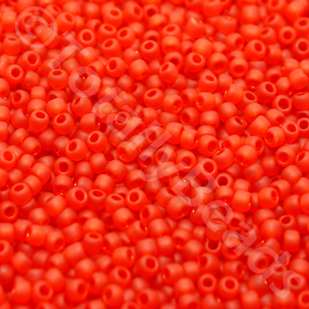 Toho Size 11 Seed Beads 10g - Trans Frost Siam Ruby