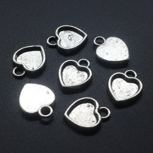 100pcs Silver Charms for Jewelry Making Wholesale Bulk Tibetan Silver Charm Pendants for DIY Necklace Bracelet Earring Craft Supplies, Adult Unisex
