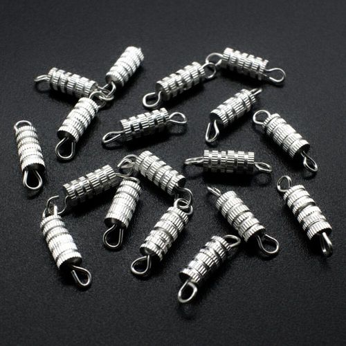 Screw Catch Clasp 15mm Silver 15pcs for jewellery making