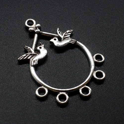 Antique Silver Metal Connector 5/1 Doves Drop 36mm 4pcs for jewellery making