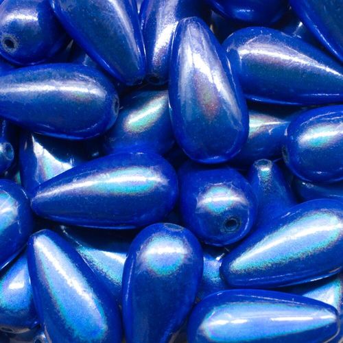 Miracle Bead 23mm Drop   Royal Blue 6pcs for jewellery making